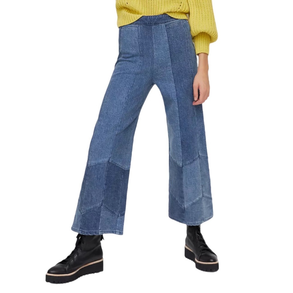 Anthropologie Blue Flare & Wide Leg Jeans